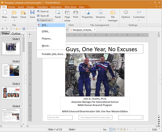 can i make a powerpoint presentation into a smaller file