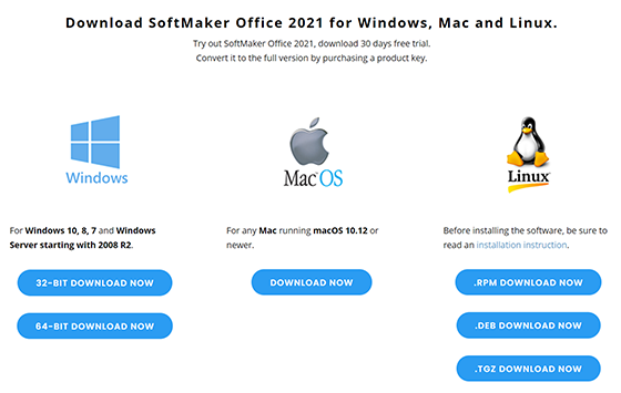 download the new SoftMaker Office Professional 2024 rev.1202.0723