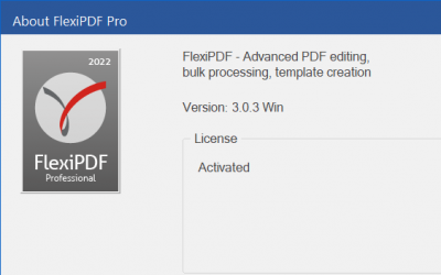 FlexiPDF 2022 revision 3.0.3 has been released
