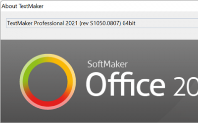 SoftMaker Office 2021 revision 1050.0807 has been released