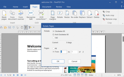 How to rotate pages in PDF document using FlexiPDF
