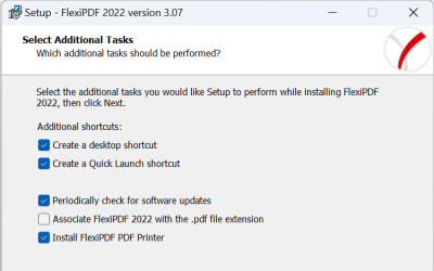 Installing FlexiPDF Professional 2022 for Windows