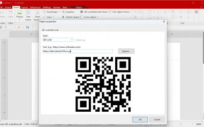 Simplify QR code and barcode insertion in your documents with SoftMaker Office 2024