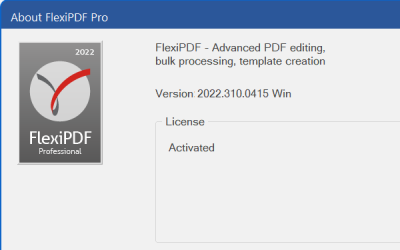 FlexiPDF 2022 revision 310 has been released