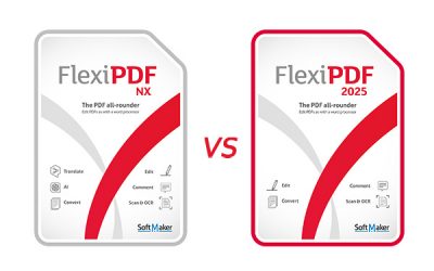 Compare SoftMaker FlexiPDF NX vs FlexiPDF 2025