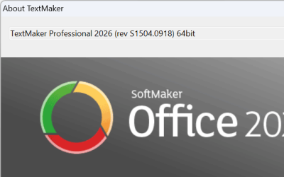 SoftMaker Office 2026 / NX revision 1504.0918 has been released