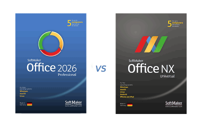 Compare SoftMaker Office 2026 vs NX Universal