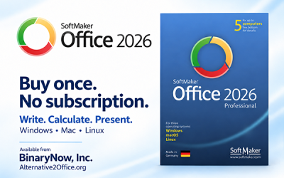 BinaryNow Introduces SoftMaker Office Professional 2026 for Windows, Mac and Linux